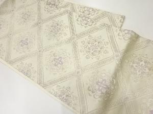 アンティーク　襷に華紋模様織出し袋帯（材料）